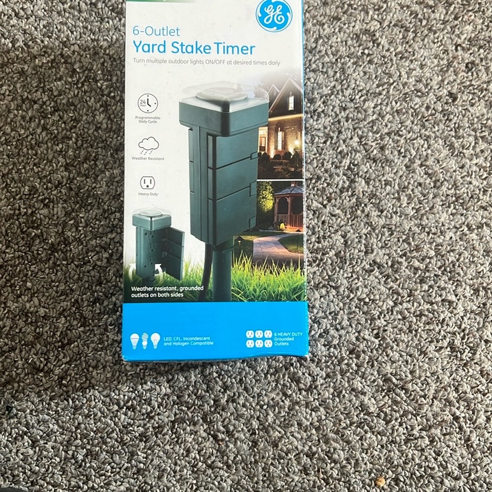 GE 6-Outlet Yard Stake Timer